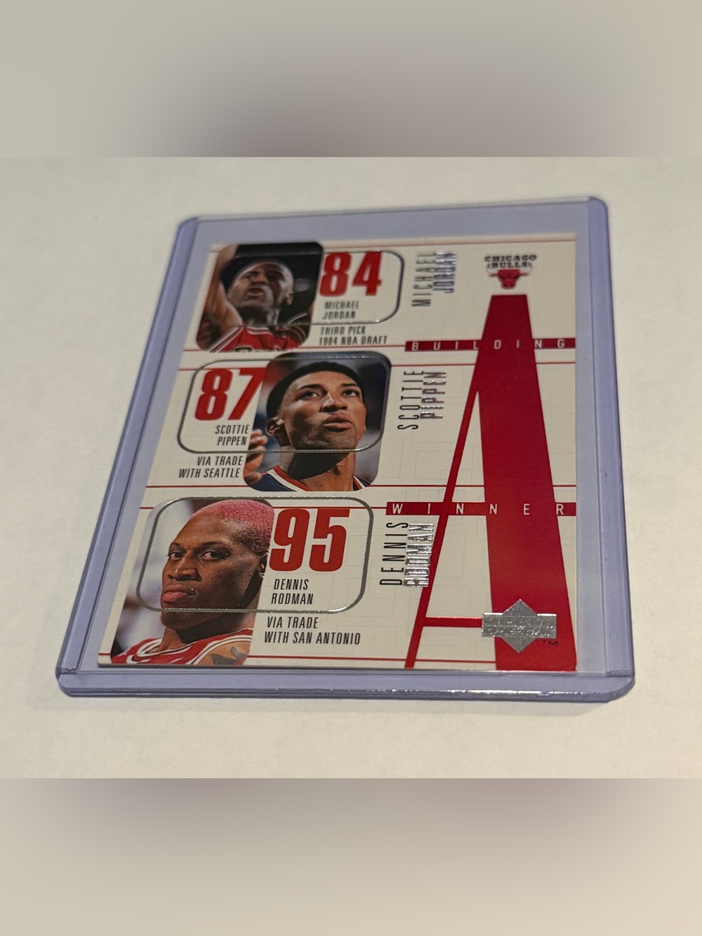 Michael Jordan 1996 Upper Deck Building a Winner #139 Vintage Collectible